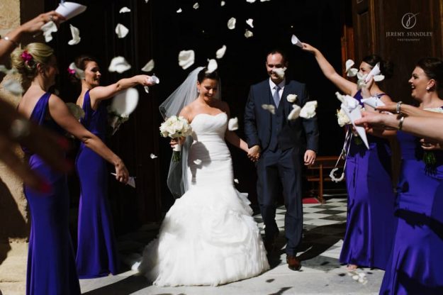 Confeti shot at Church in Marbella WEDDING IN FINCA CORTESÍN BEACH CLUB, SPAIN - WHITE WEDDING DAYS